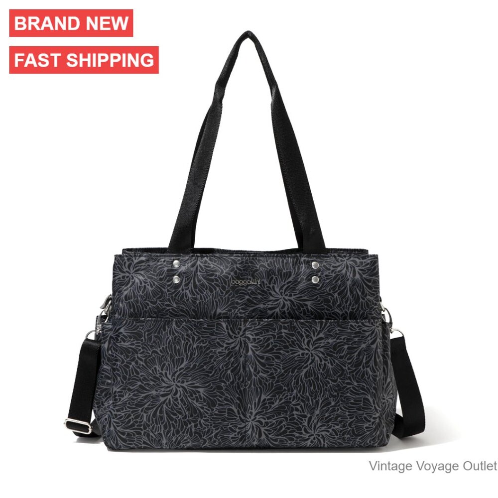 Lightweight Polyester Tote Bag With Adjustable Strap, 3 Compartments, 10 Pockets